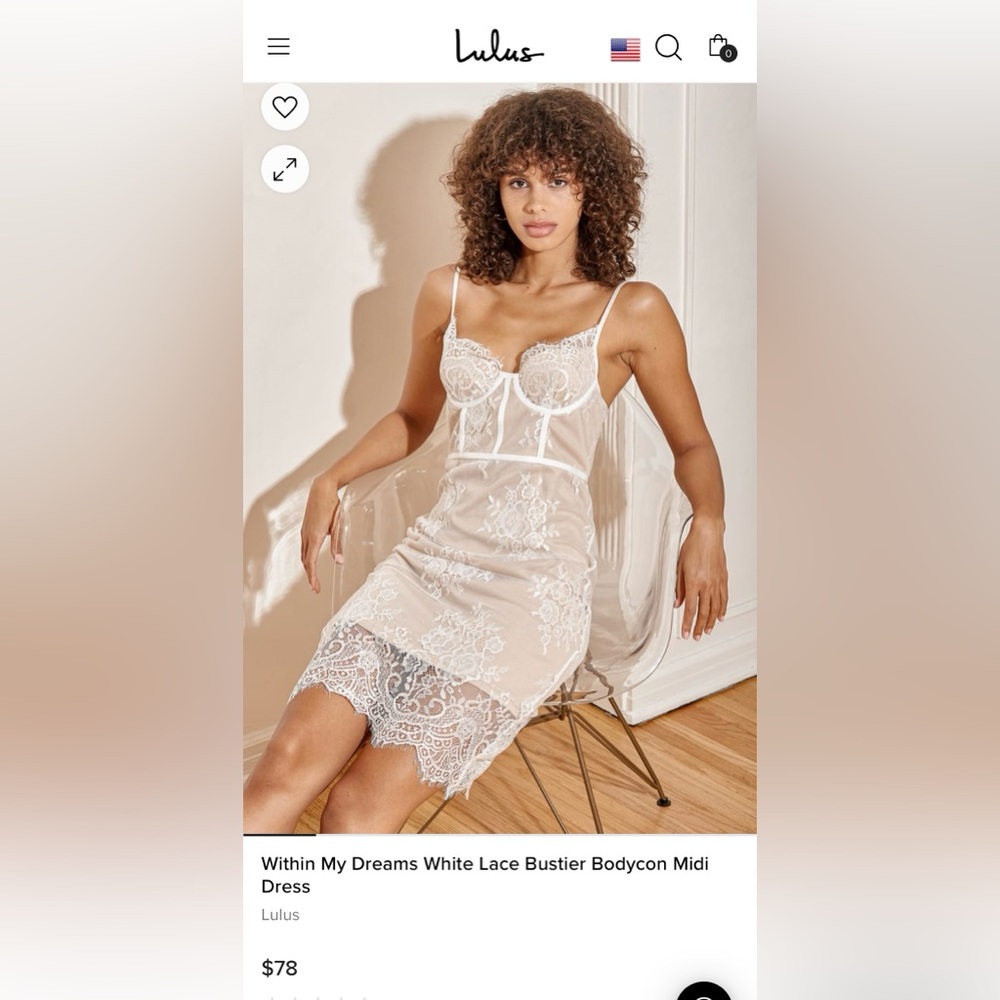 🔥 NWT! LULU’S! Within My Dreams White Lace Bustier Bodycon Midi Dress! - Picture 4 of 14